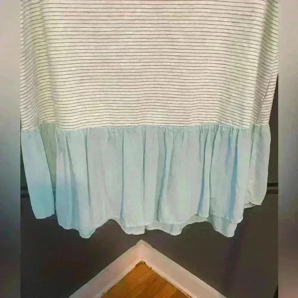 Kori America Women’s teal striped tank top size M - Picture 4 of 12